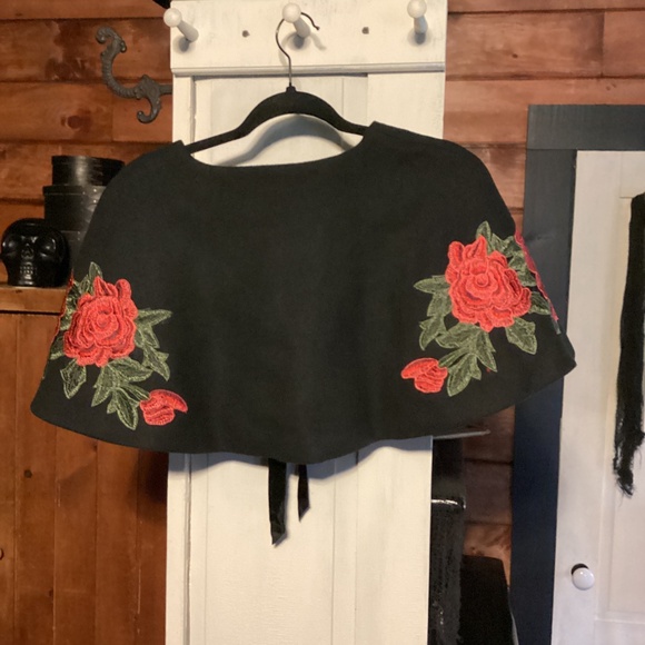 COLLECTIF LONDON DICKENS VICTORIAN SWING COAT & CAPELET UK14 - L - Picture 6 of 7